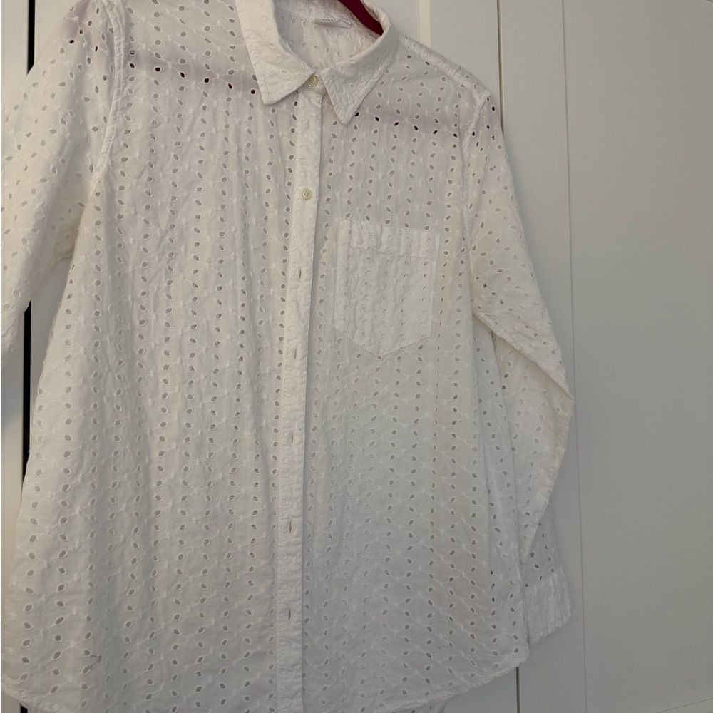 White Eyelet Shirt